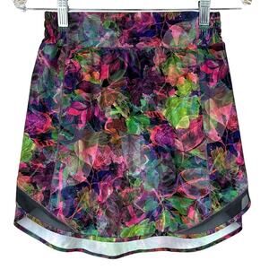 Lululemon Hotty Hot High-Rise Skirt Long Vivid Floral Tone Multi Women's 4 EUC